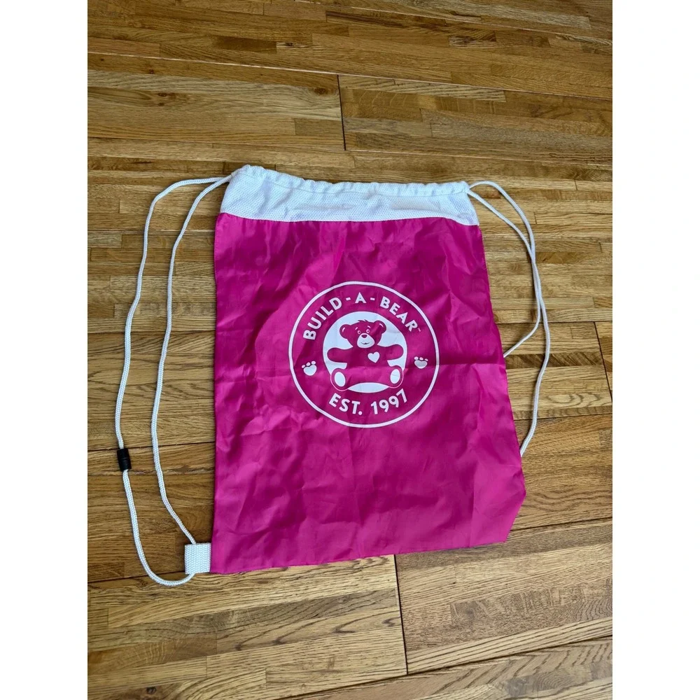 Build a‎ Bear Pink Drawstring Bag Est 1997 Toddler Kids School Gym